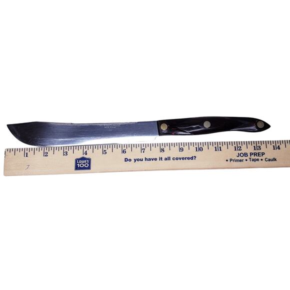 CUTCO BUTCHER KNIFE #1722 w/ Brown Tortoise Shell Like Handle Made in USA ~VGUC - Picture 10 of 11